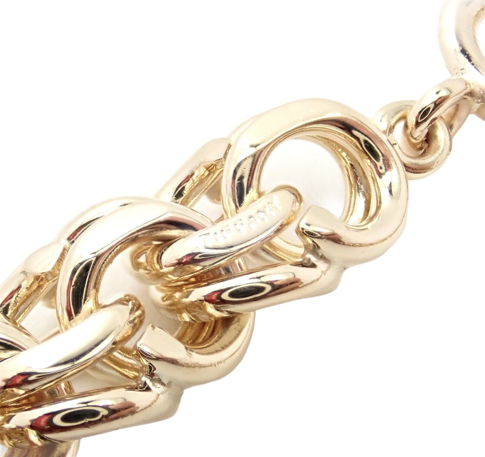 Vintage Authentic Tiffany & Co 14k Yellow Gold Link Chain Necklace - Luxury Jewelry Gift for Women, Perfect for Weddings, Anniversaries & Special Occasions