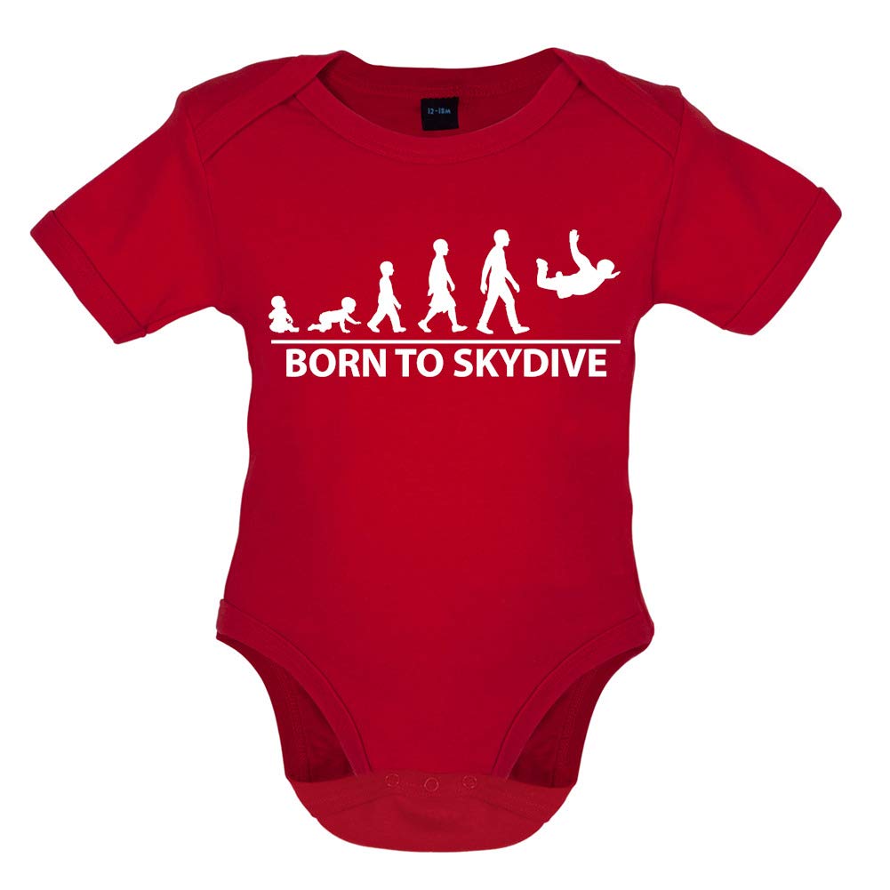 Born to Skydive Organic Baby Bodysuit - Soft Cotton Infant Onesie for Boys & Girls - Perfect for Adventure-Themed Photos, Playtime & Everyday Wear