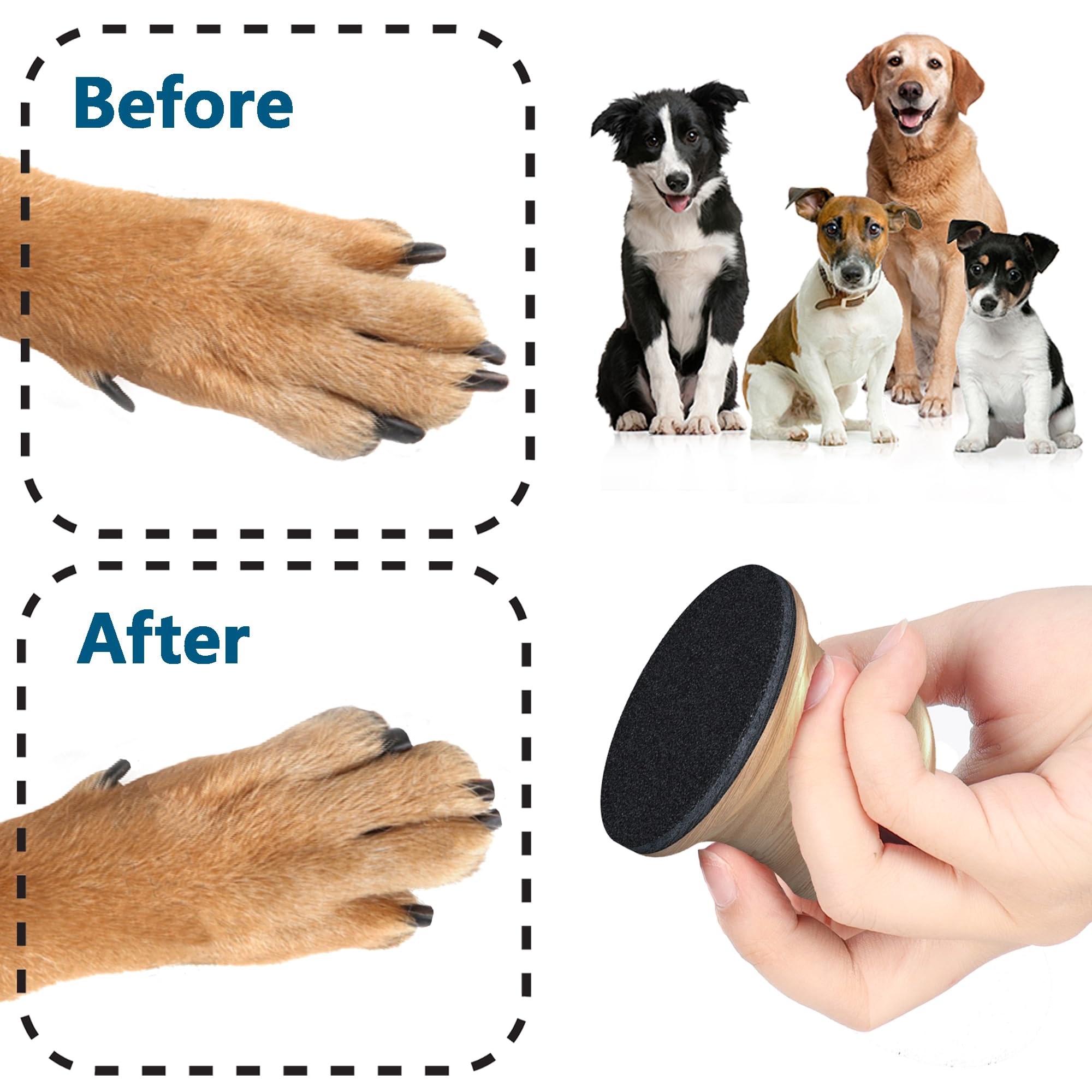 Dog Nail File Kit - Gentle Scratch Board for Stress-Free Dog Nail Trimming | Safe & Easy Pet Grooming Tool for Small & Large Dogs | Perfect for Home Grooming & Vet Visits