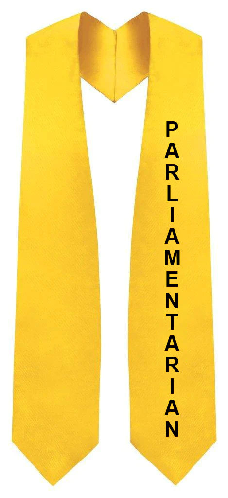 Official Parliamentarian Class Officer Stole - Elegant Graduation Ceremony Scarf for Academic Regalia & Formal Events