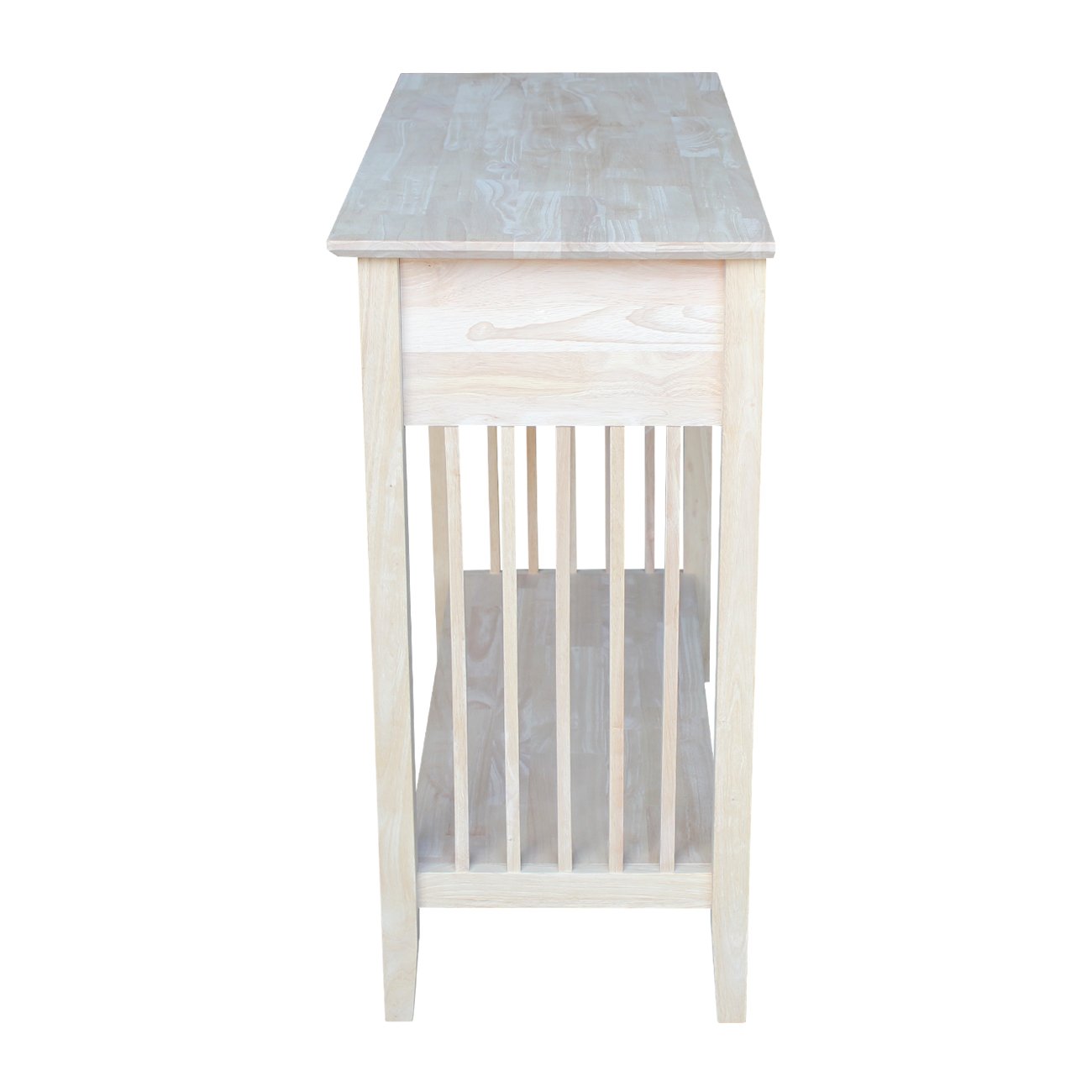 Unfinished Mission Style Server and Console Table by International Concepts - Perfect for Entryway, Dining Room, or Home Office Decor