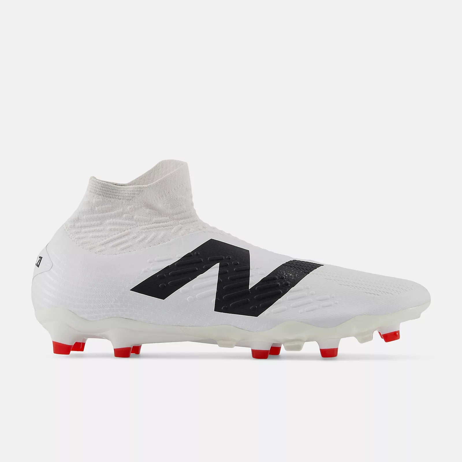 New Balance Tekela v4+ Pro FG Soccer Cleats - White/Black/True Red - Lightweight Football Boots for Firm Ground - Perfect for Competitive Matches & Training Sessions