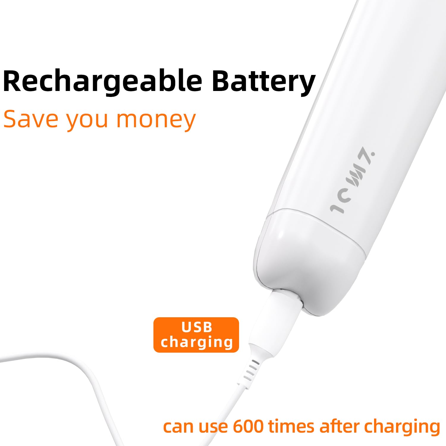 ZMOL Rechargeable Electric Eraser Kit for Artists - 140 Refills, Portable Battery-Operated Eraser for Precise Drawing, Sketching & Crafts (White) | Perfect for Art Projects, School Work & Professional Design