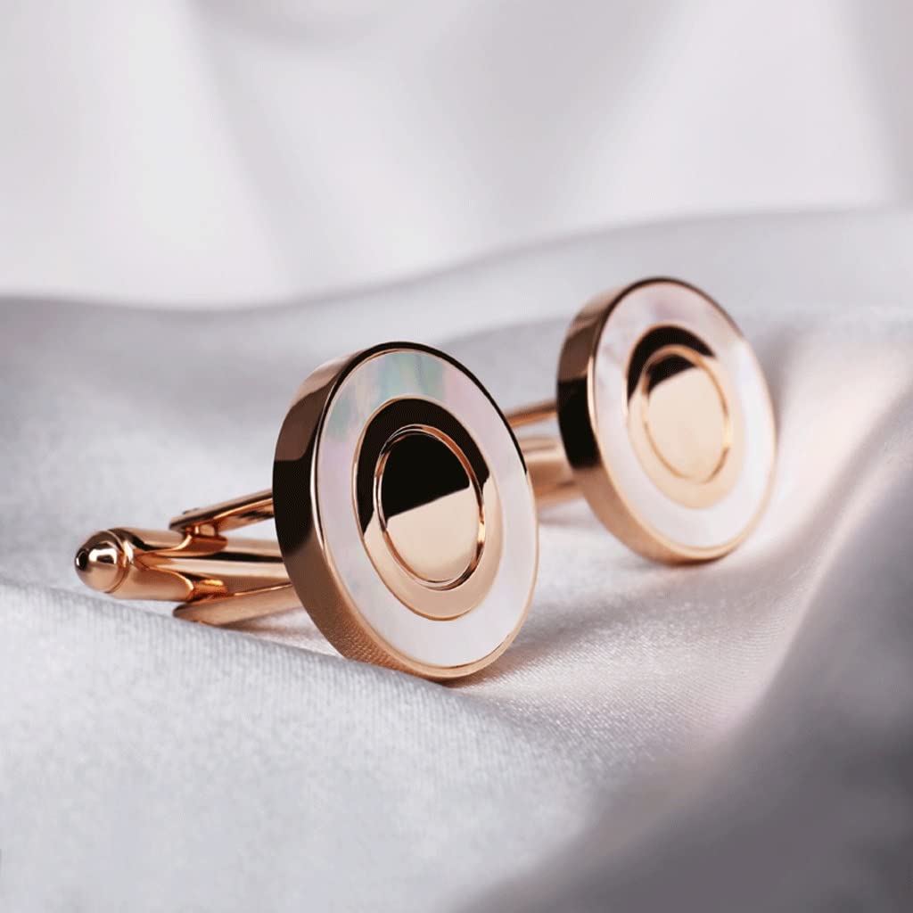 Premium Men's Cufflinks - Elegant Shell Design Dress Shirt Buttons for Business & Formal Attire - Perfect Gift for Men (One Size, Color A) - Ideal for Weddings, Office Meetings & Special Occasions