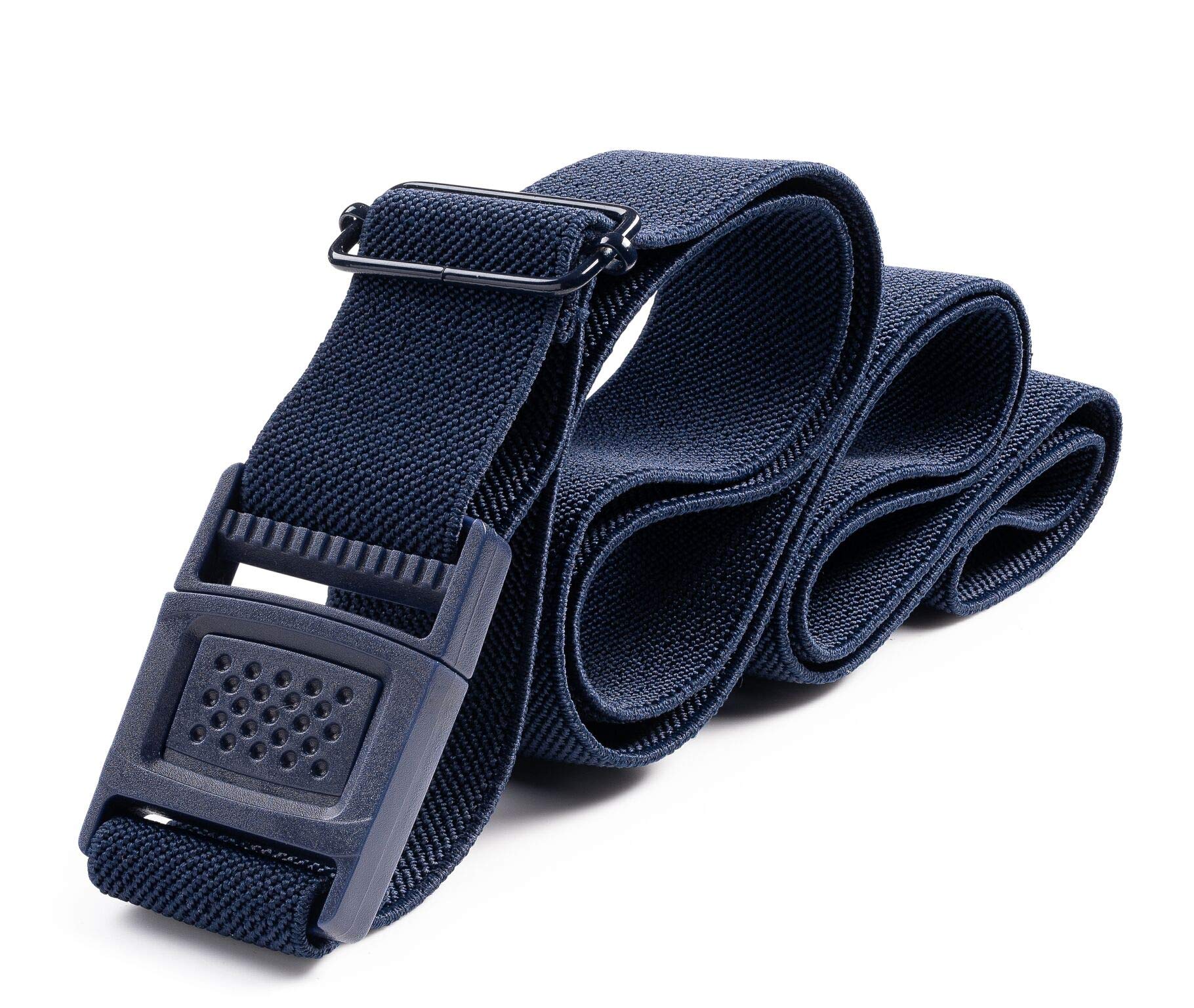 Silky Toes Adjustable Elastic Stretch Belt with Flat Buckle - Unisex Dress Belt for Jeans & Pants - Black, White, Brown, Red & More Colors - Perfect for Casual, Office & Formal Wear