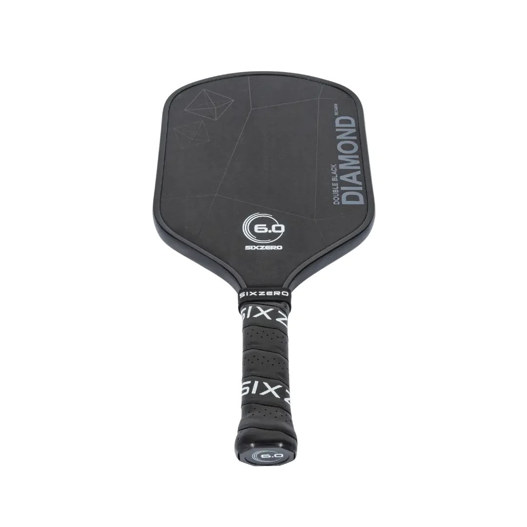 Six Zero Double Black Diamond 16mm Premium Pickleball Paddle - Professional Carbon Fiber Surface for Enhanced Spin & Control - Perfect for Competitive Play & Tournament Use