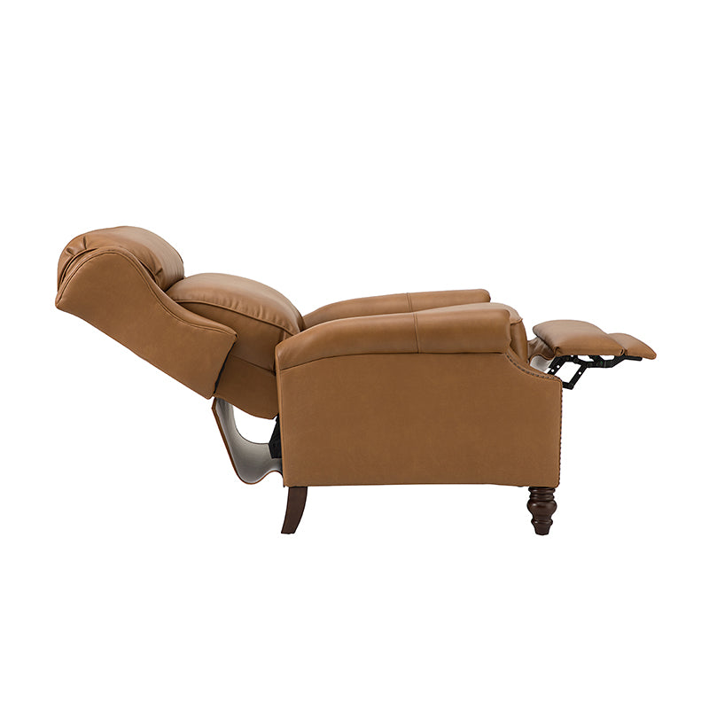 Lucina Genuine Leather Manual Recliner Chair - Handcrafted Premium Leather Living Room Furniture for Relaxation & Comfort - Perfect for Home Theater, Reading Nook, and Office Lounge