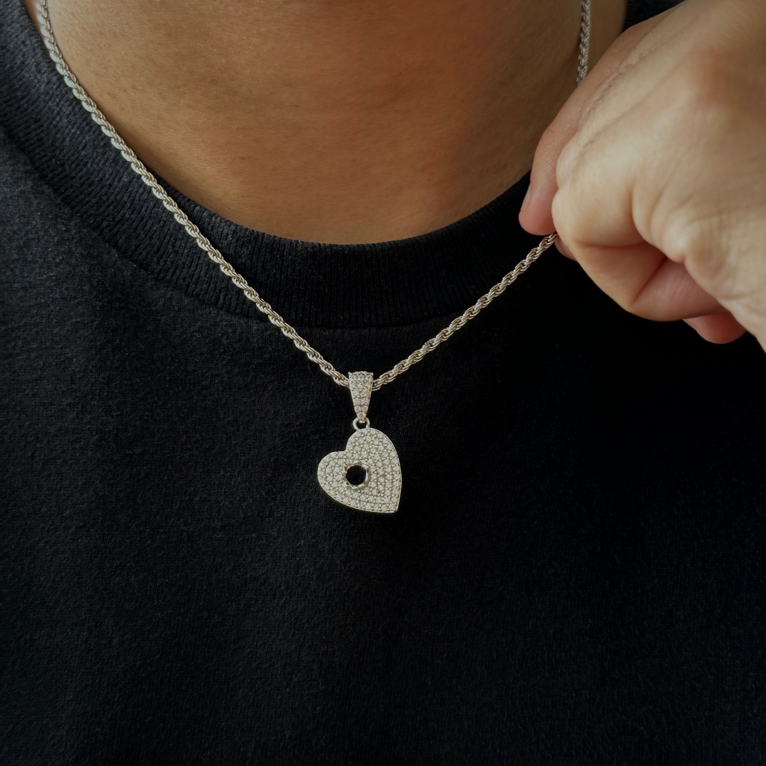 Love Hurts Pendant - .925 Sterling Silver Heart Necklace for Women - Perfect Gift for Valentine's Day, Anniversary & Romantic Occasions