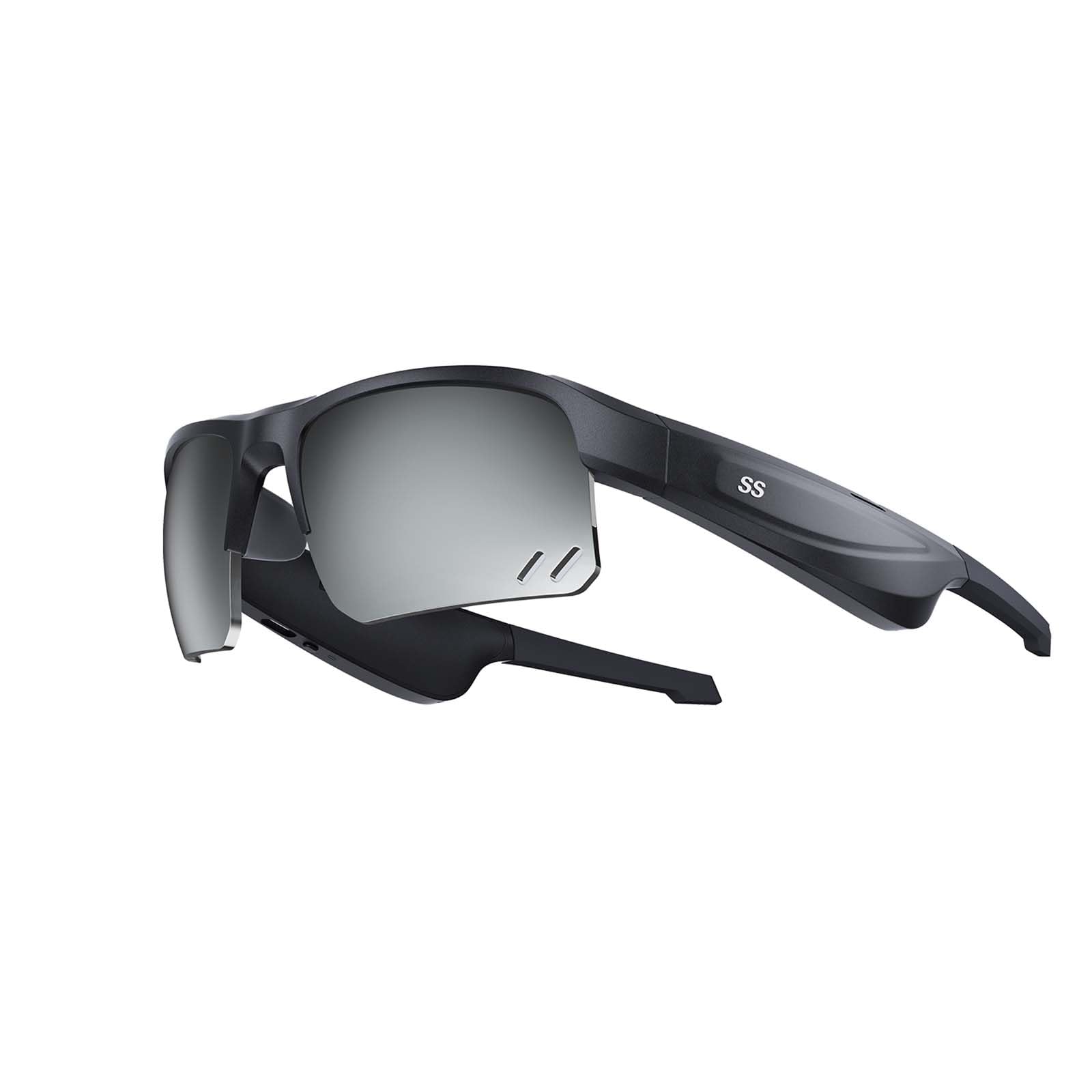 Smart Bluetooth Sports Audio Sunglasses for Cycling, Running & Hiking - Black Frame with Tinted Lenses | Hands-Free Music & Calls for Outdoor Activities