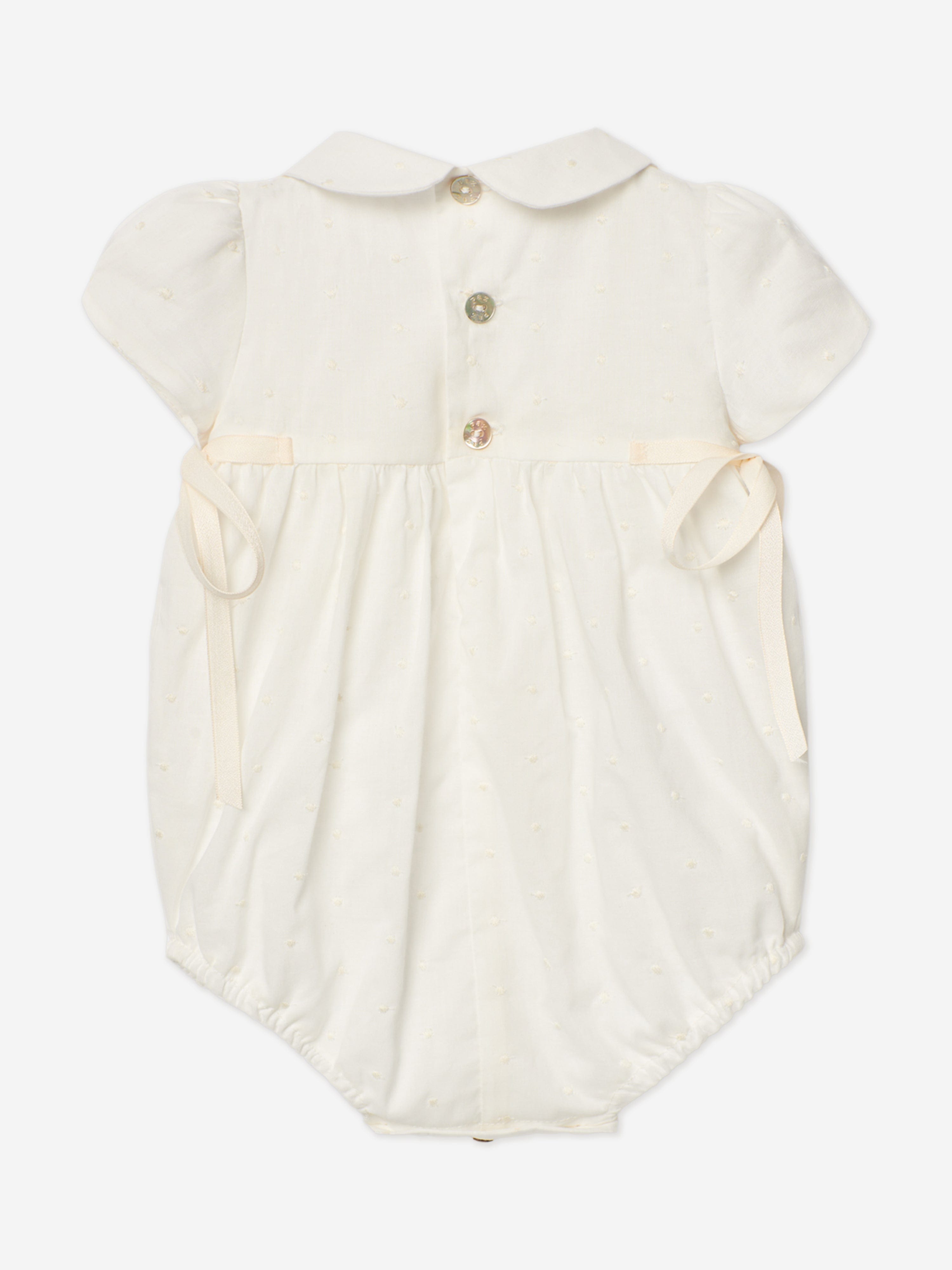 Adorable Ivory Cotton Romper for Baby Girls | Soft & Comfortable Outfit | Perfect for Playdates, Photo Shoots & Everyday Wear