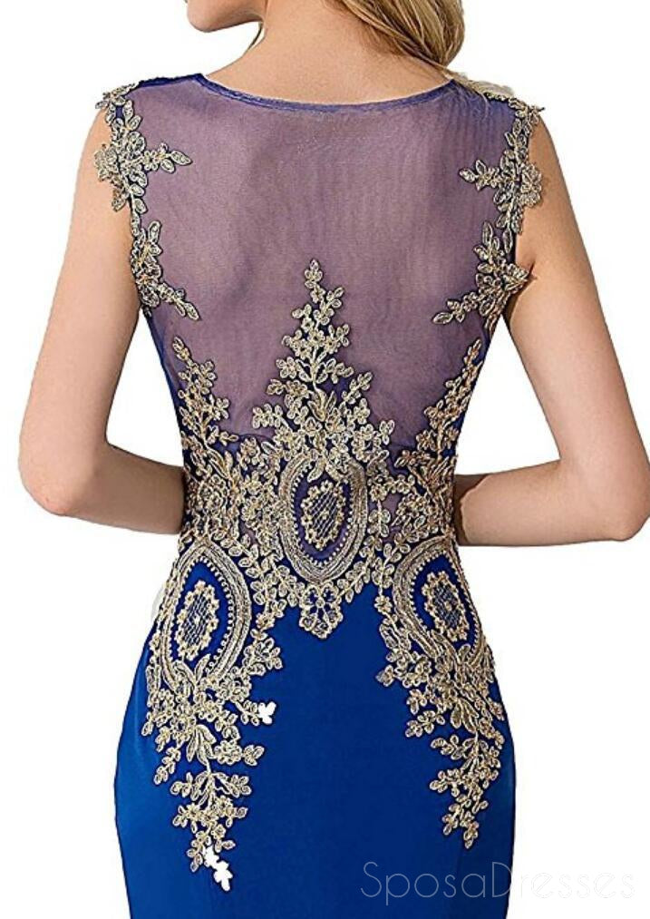 Elegant Blue Lace See-Through Mermaid Evening Gown for Prom & Formal Events - Perfect for Homecoming, Pageants & Special Occasions