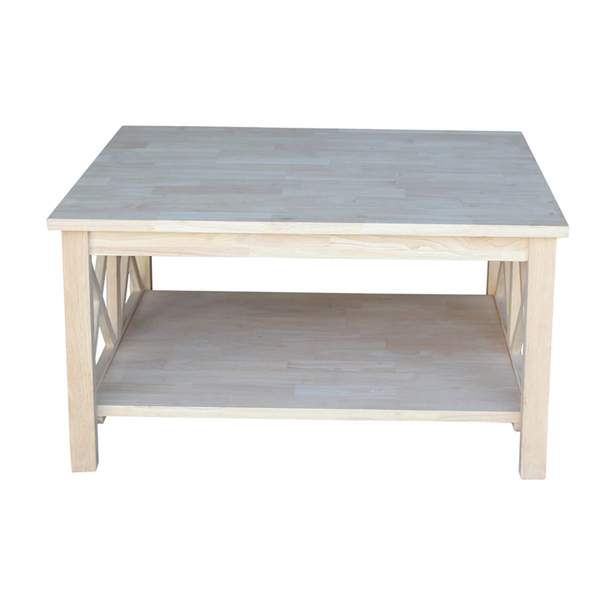 International Concepts Hampton Coffee Table - Brown Wooden Living Room Table for Home Decor, Perfect for Living Room, Lounge, and Office Use