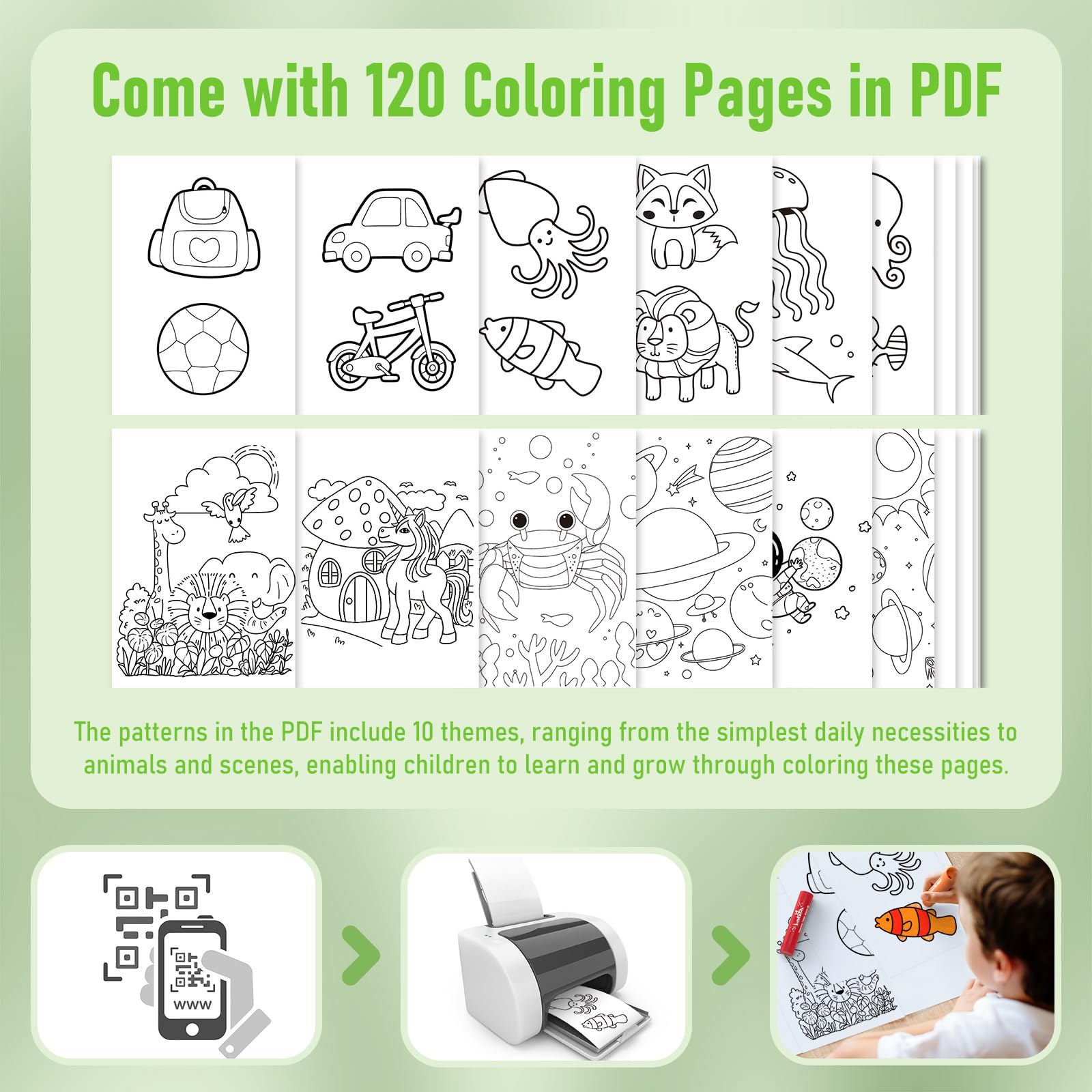 12 Colors Quick Drying Non-Toxic Washable Paint Sticks for Kids - Smooth Solid Tempera Art Supplies with 120 PDF Coloring Pages & 30 Stickers - Perfect for Toddler Drawing, Classroom Activities & DIY Art Projects