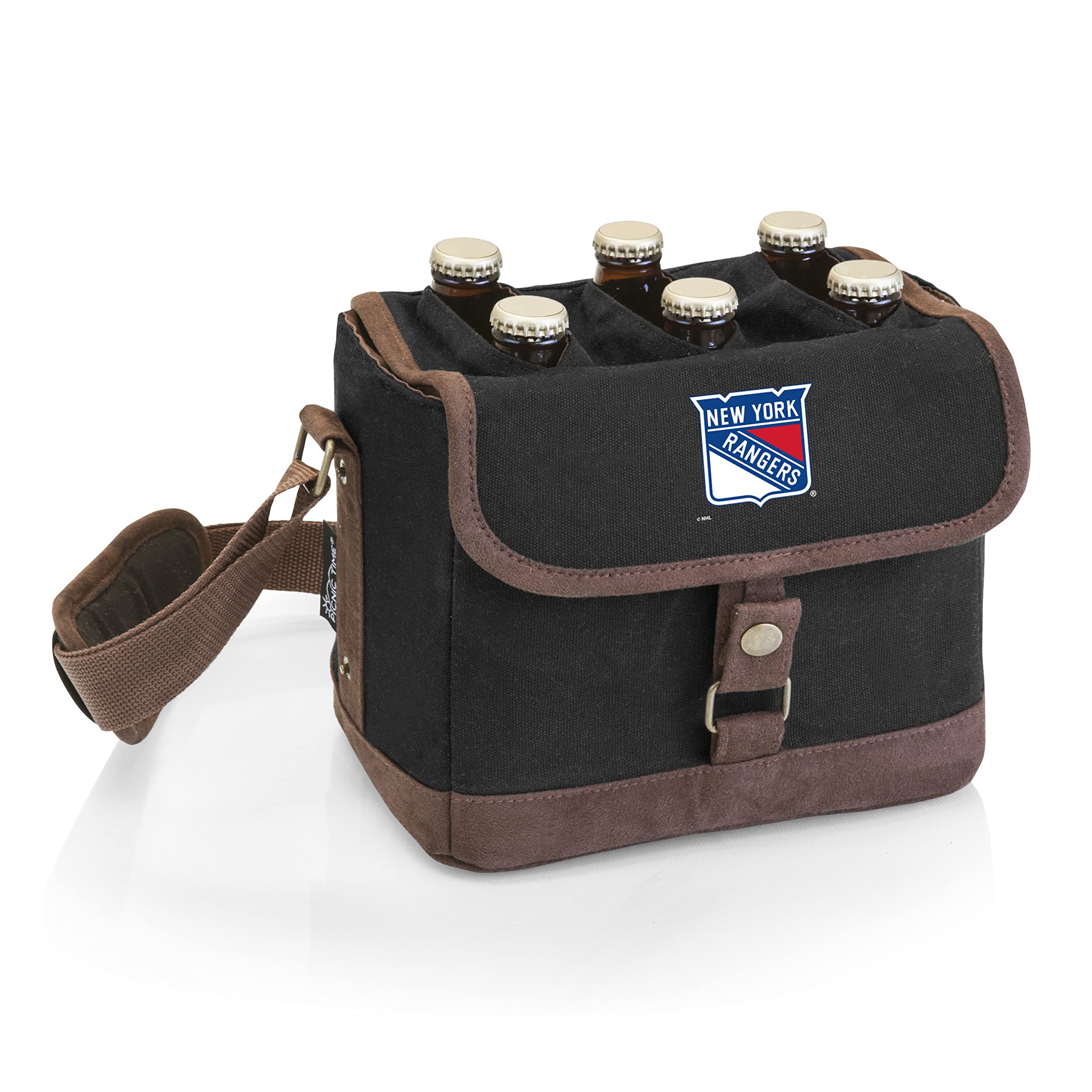 PICNIC TIME NHL Anaheim Ducks Insulated Beer Caddy Cooler Tote with Bottle Opener - Portable Sports Bar Accessories for Tailgating, Beach Parties & Game Day Gatherings