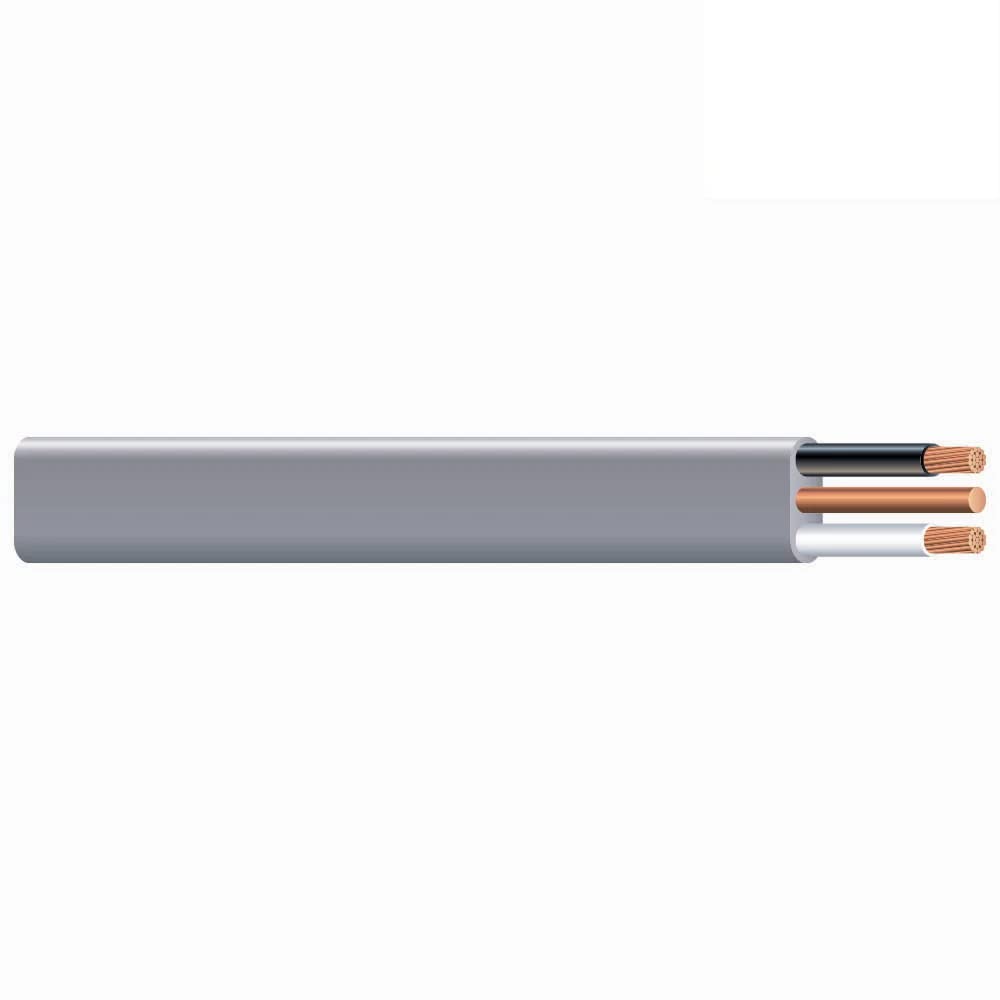 Nassau 6/2 UF-B Underground Feeder Cable - 60FT Direct Burial Wire for Outdoor Electrical Projects - Perfect for Landscape Lighting, Shed Wiring & Underground Power Supply