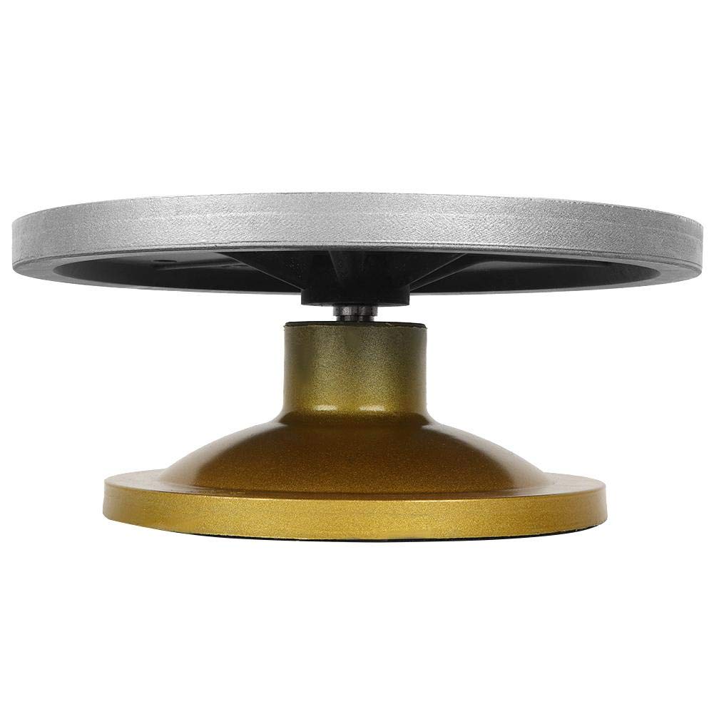 Premium Silver Clay Wheel - 33cm Lightweight Metal Pottery Turntable for Ceramics & Pottery Making | Durable Plastic Steel Base for Artists, Hobbyists & Classrooms | Perfect for Wheel Throwing, Sculpting & DIY Crafts
