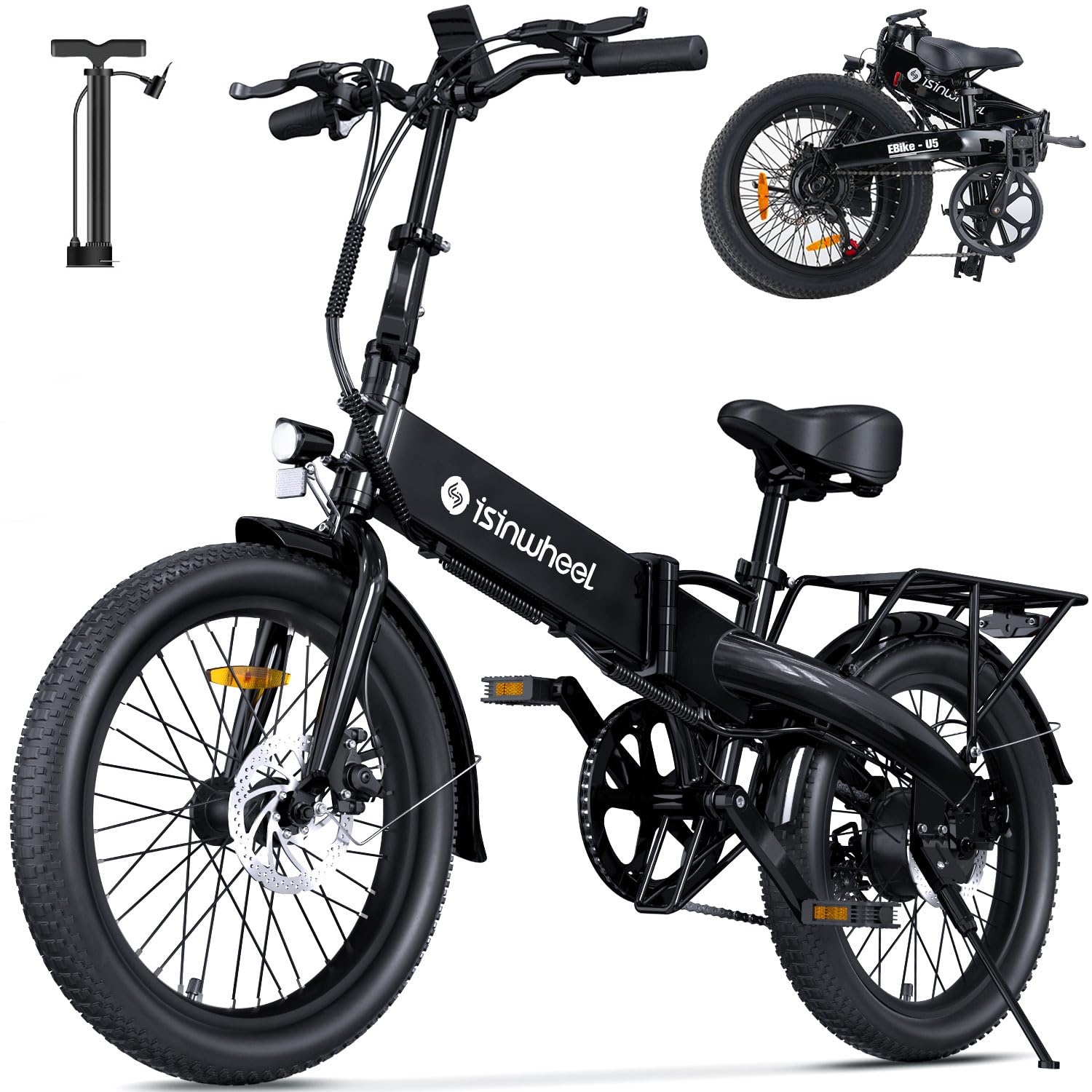 **Isinwheel U5 750W Folding Electric Bike for Adults - 20