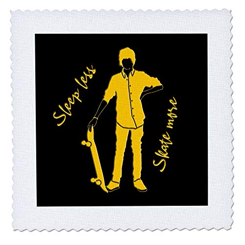 Image of a Skater Boy. Sleep Less Skate More Text.