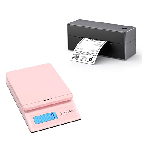 Bluetooth Thermal Label Printer & Shipping Scale - Wireless Barcode Printer for E-commerce, USPS, UPS, FedEx - Perfect for Amazon FBA Sellers & Small Business Shipping