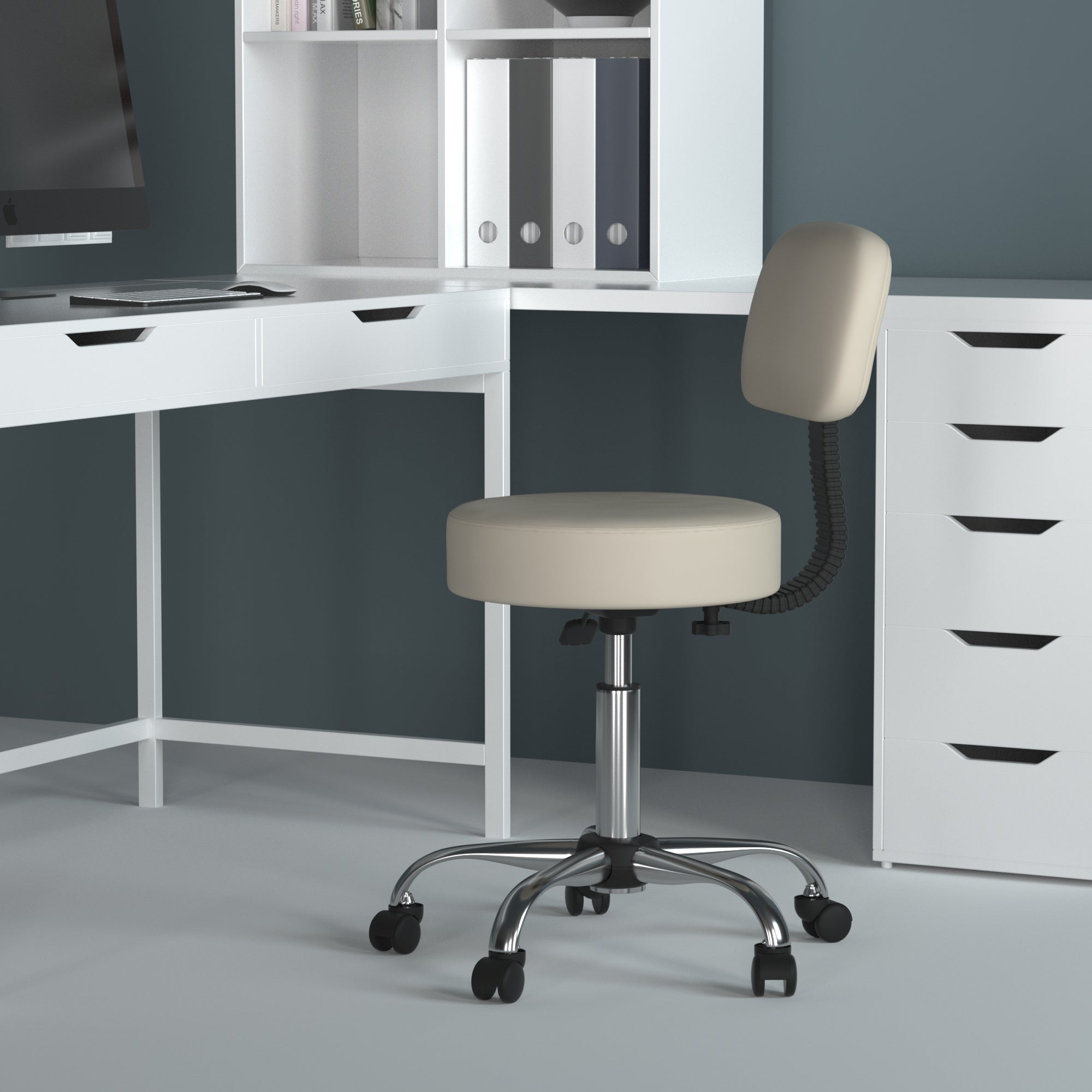 Ergonomic Adjustable Back Stool B245 - Comfortable Office Chair with Lumbar Support for Home & Workspace - Perfect for Desk Work, Gaming, and Study Sessions
