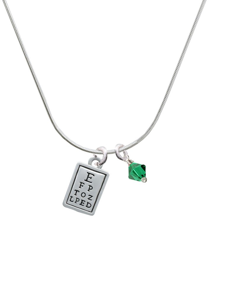 Delight Jewelry Silver Eye Chart Necklace - 18
