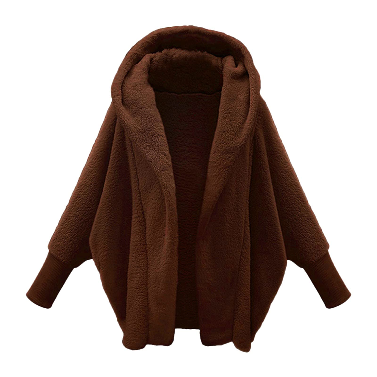 Nihewoo Women's Winter Hooded Sweatshirt - Warm Wool Blend Coat with Cotton Lining | Cozy Outerwear for Cold Weather, Casual Outings & Winter Travel