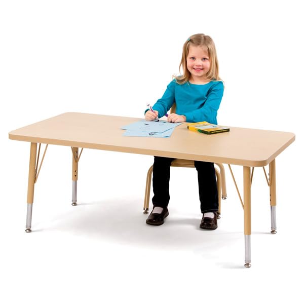 Jonti-Craft Berries 6473JCA251 Adjustable Height Rectangle Activity Table - 30