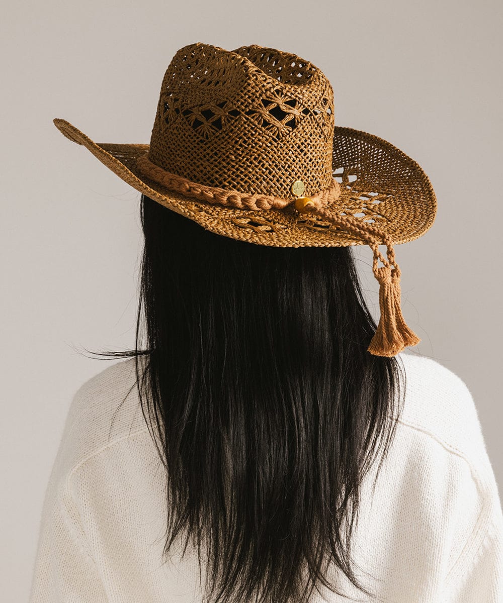 Stylish Remy Vented Straw Cowboy Hat for Women & Men - Breathable Sun Protection for Outdoor, Beach, and Country Music Festivals