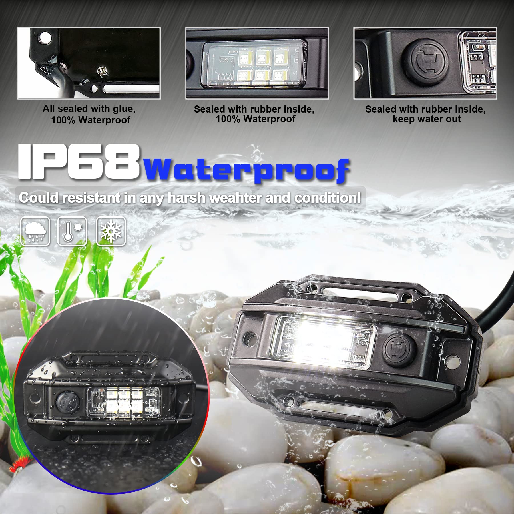 RGB White UTV Dome Light - Universal Switch RGB Strobe Roll Bar Mount LED Interior Light for UTV ATV Polaris RZR Can Am Truck Car (White/Red/Green/Blue) - Perfect for Off-Roading, Night Driving & Interior Lighting