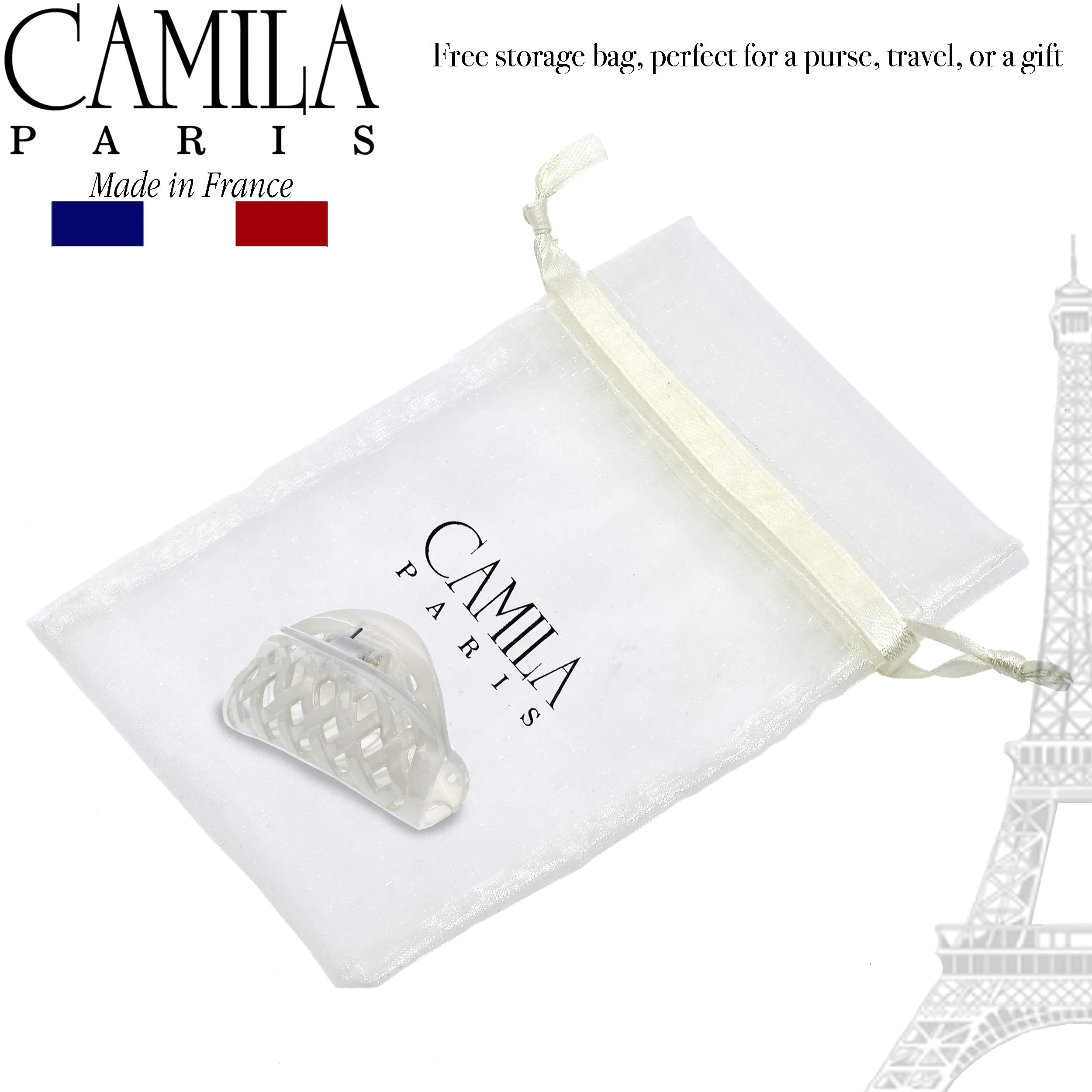 Camila Paris CP3206 French Hair Claw Clip for Women - 2.75 Inch No Pull Hair Clip for Thick Hair, Durable Styling Hair Accessories for Girls & Women | Perfect for Updos, Ponytails & Everyday Wear | Made in France
