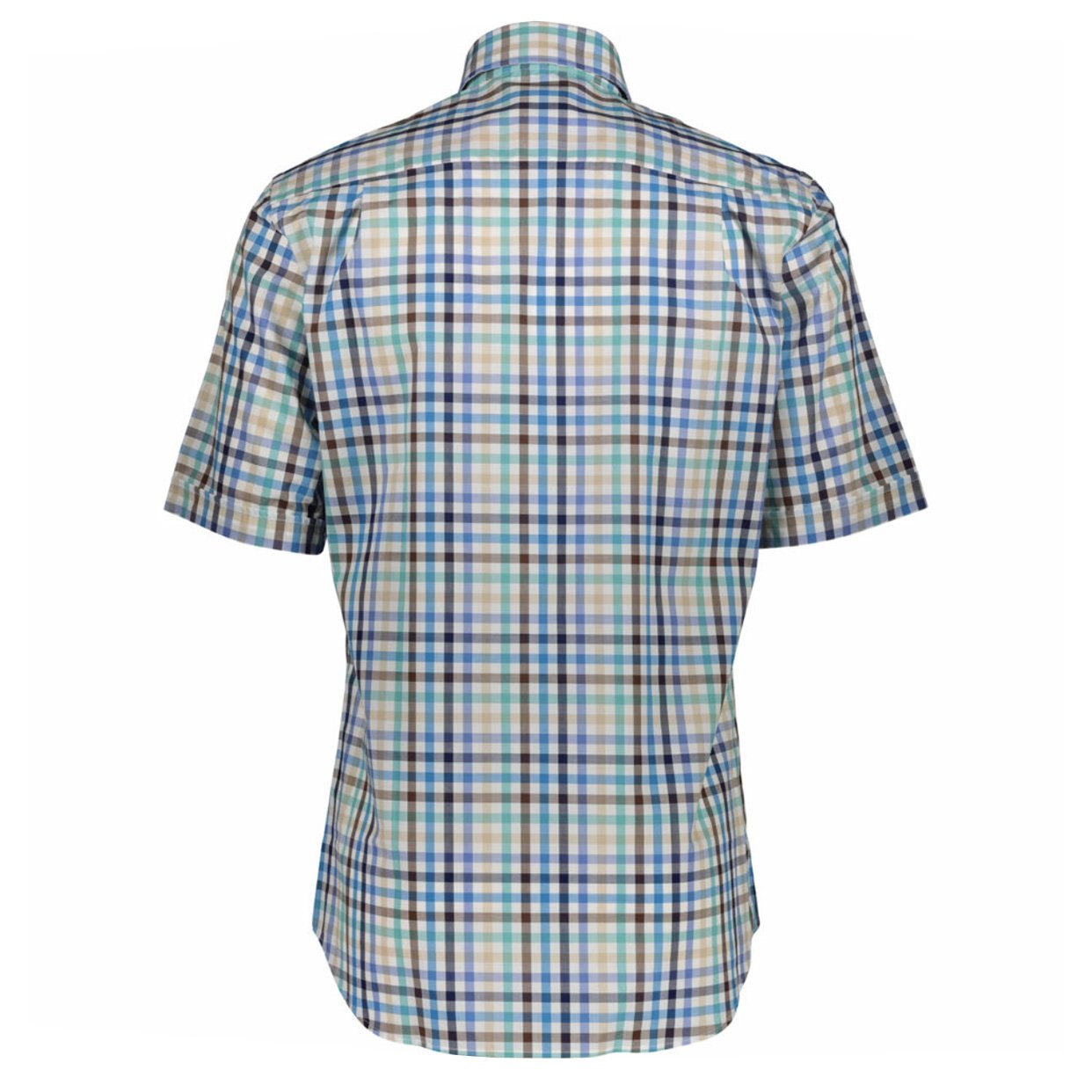 Paul & Shark Men's Checked Short Sleeve Shirt | Casual Summer Button Down Shirt for Beach, Travel & Office Wear