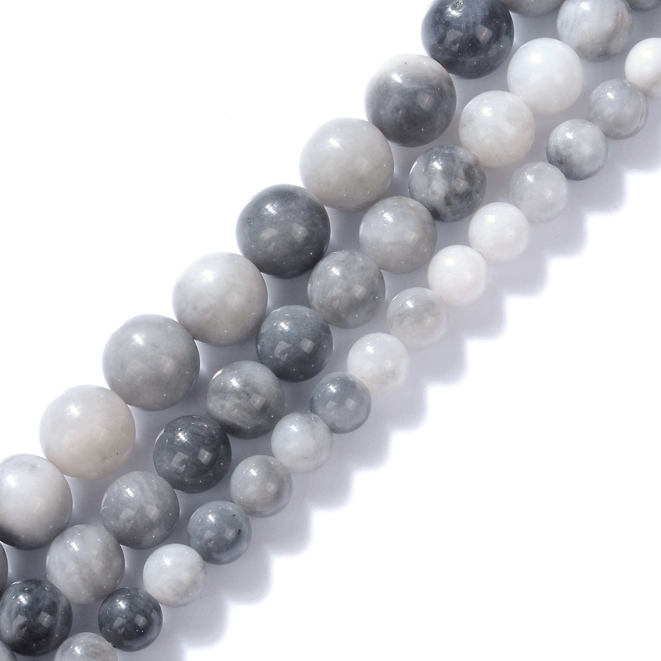 6mm Round Natural Jasper Stone Beads for Jewelry Making - 60pcs Strand of Eagle Eye Beads for Bracelets, Necklaces & DIY Craft Projects | Healing Crystal Beads for Spiritual Jewelry & Home Decor