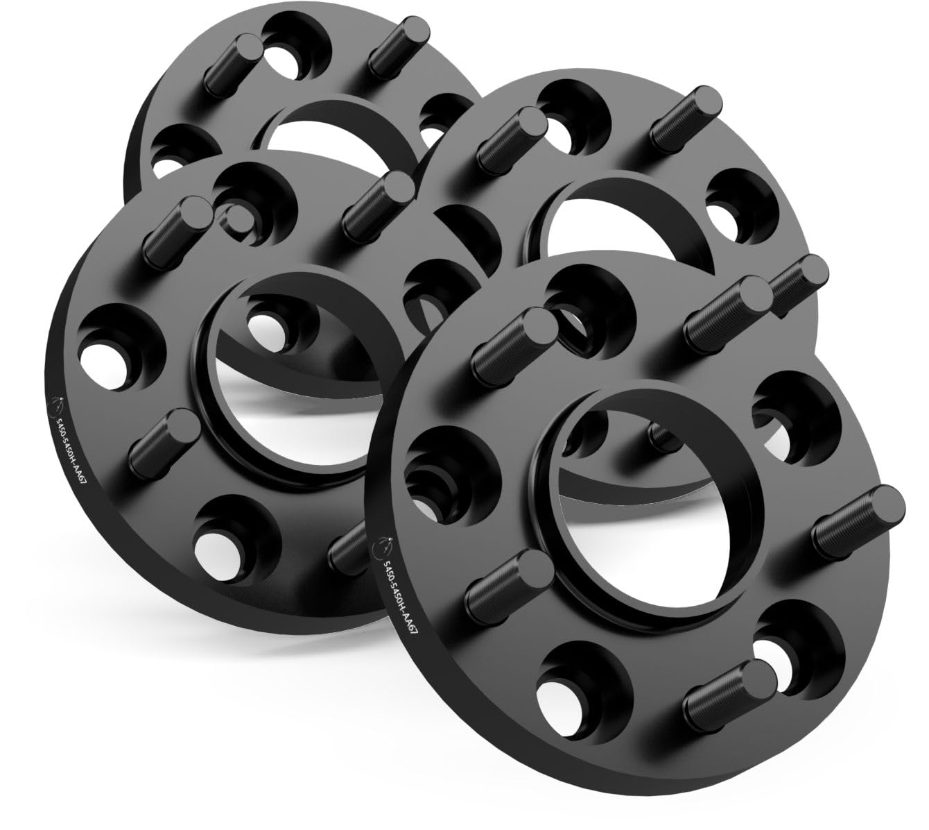 4 Pcs 20mm Hub Centric Wheel Spacers 5x4.5/5x114.3 Bolt Pattern with M12x1.5 Studs - Compatible with Hyundai, KIA, Mazda, Mitsubishi, Jeep Compass & Patriot - Perfect for Enhanced Stance & Tire Clearance