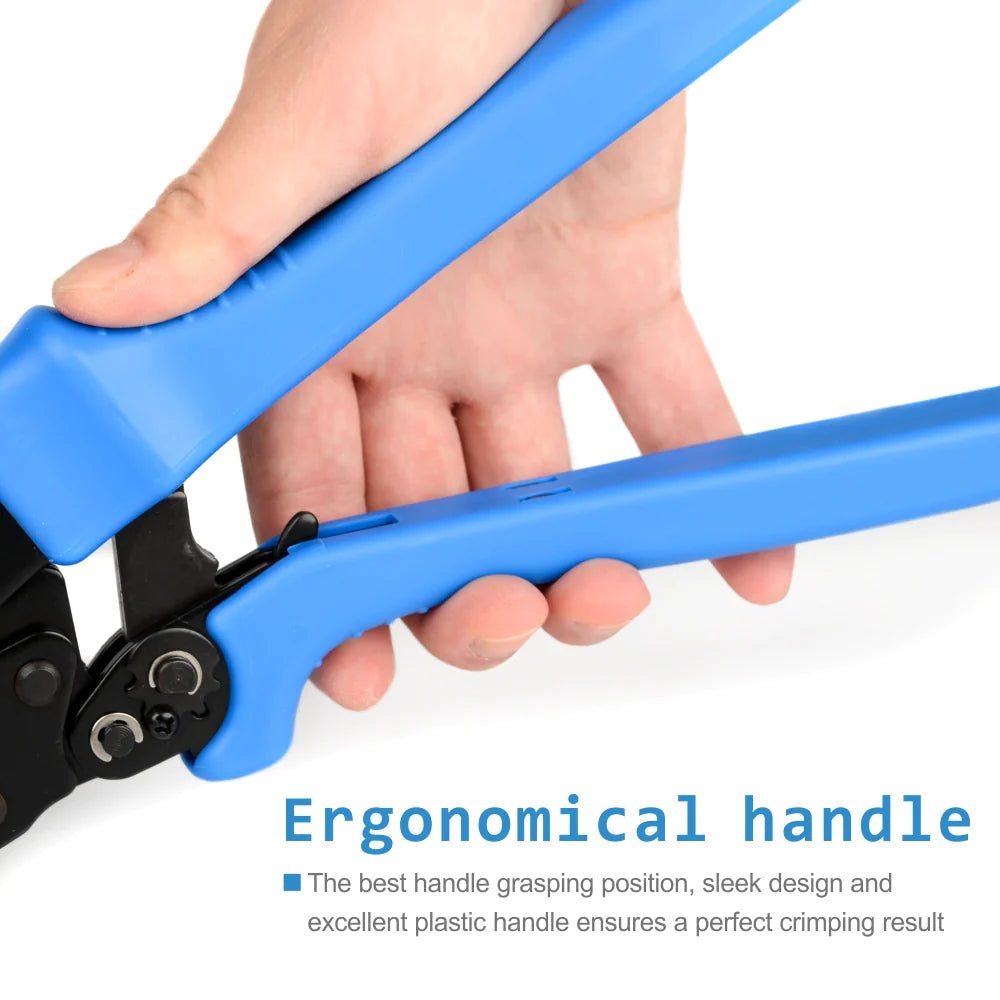 IWS 1030 Professional Battery Cable Crimper Tool for AWG 11-8 Open Barrel Lugs - Perfect for Automotive, Marine, and Solar Power Installations