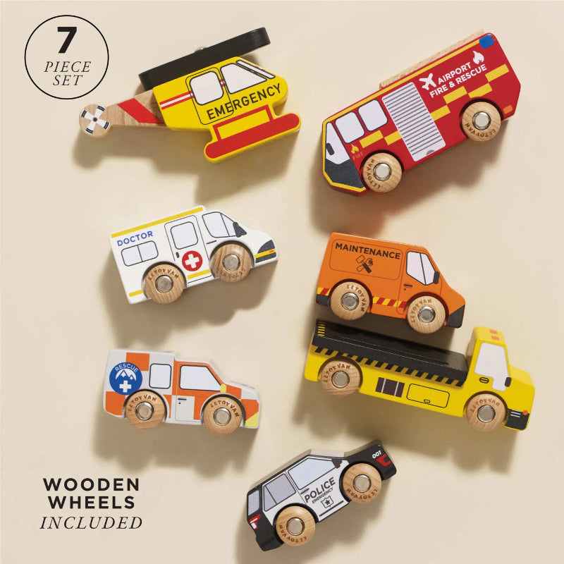 Emergency Vehicle Toy Set - Police Car, Ambulance & Fire Truck for Kids - Perfect for Playtime, Birthday Gifts & Pretend Play Scenarios