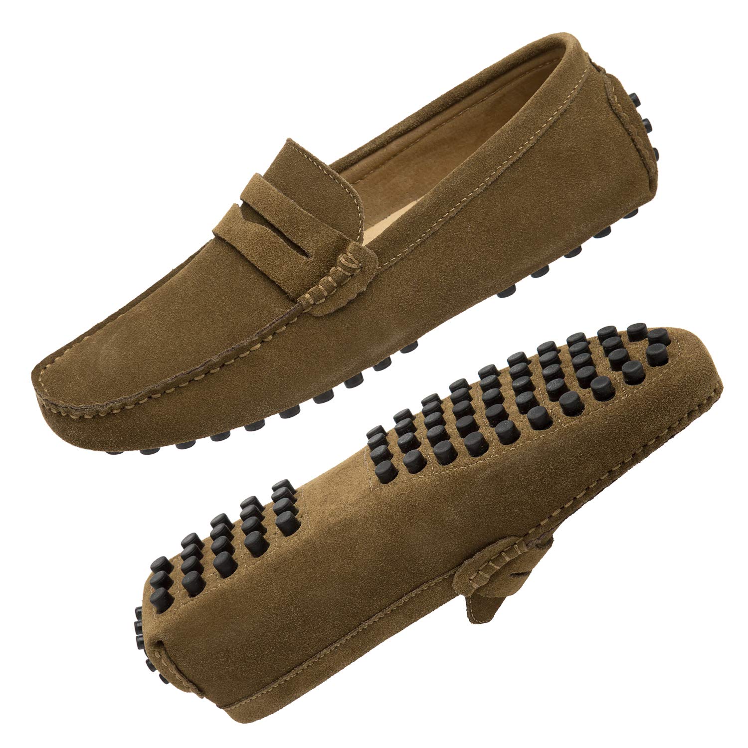 Go Tour Men's Penny Loafers - Comfortable Moccasin Driving Shoes | Slip-On Casual Flats & Boat Shoes for Work, Travel & Everyday Wear