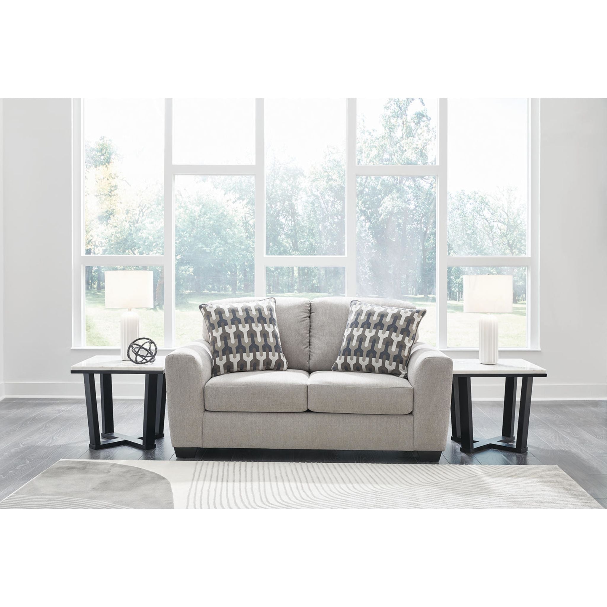 Avenal Park Loveseat - Soft Flannel Upholstered 2-Seater Sofa for Living Room, Bedroom & Small Spaces - Cozy Comfort for Relaxing, Reading & Movie Nights
