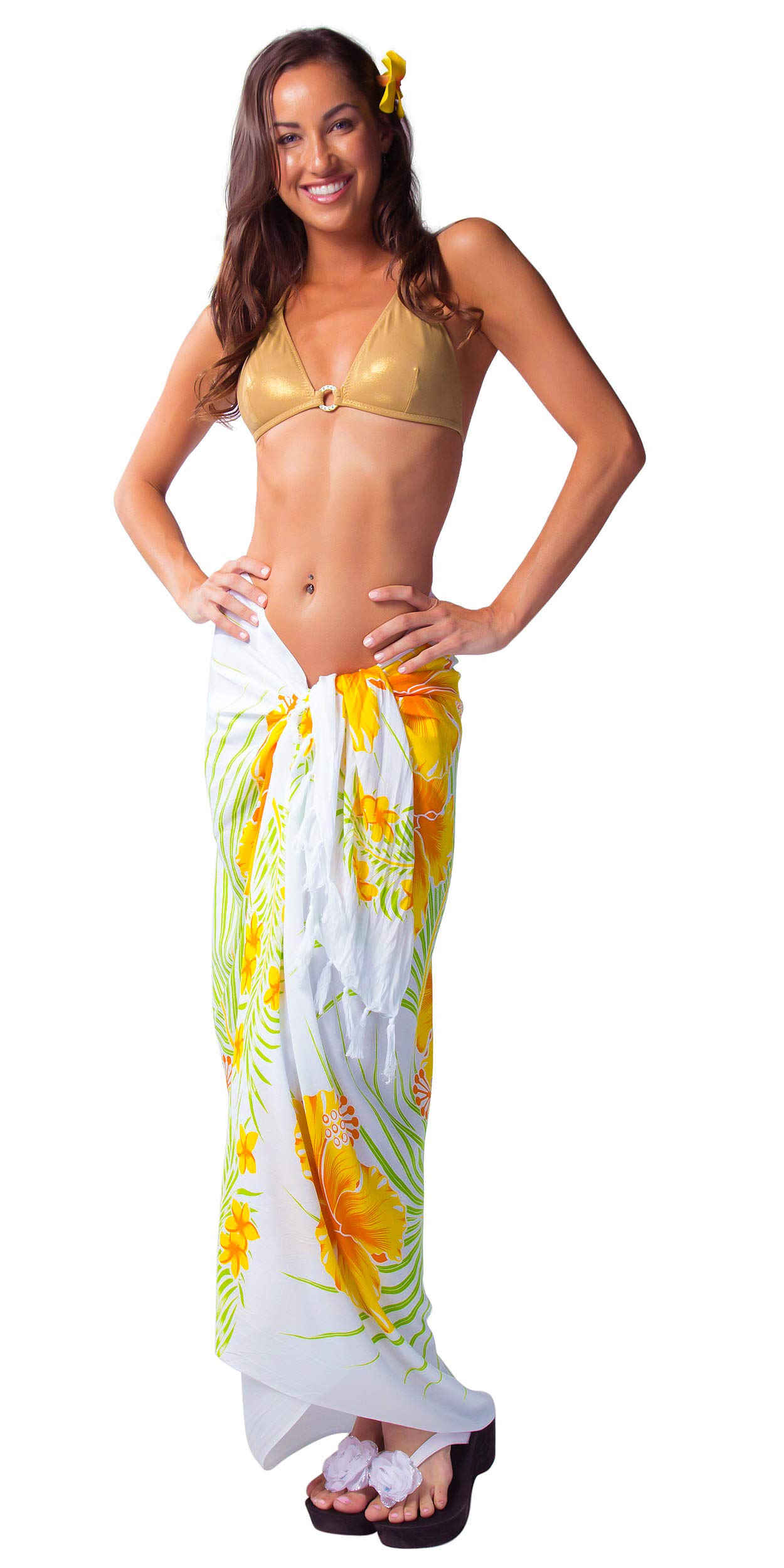 Women's Beach Cover-Up Sarong & Shell Bracelet Set - Lightweight Swimwear Wrap & Boho Jewelry for Pool, Vacation, Summer Outfits