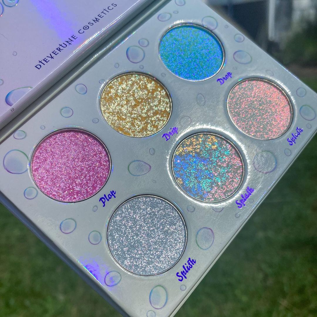 Dewdrops Highlight Palette - Buildable Shimmer & Glow Makeup for Face & Body | Perfect for Contouring, Highlighting, and Special Occasion Makeup