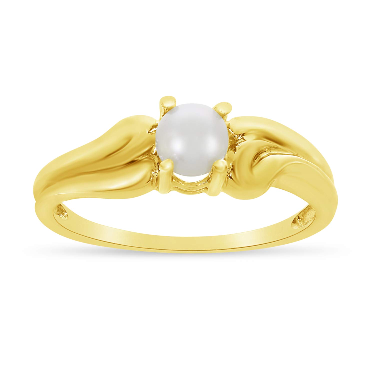 14K Yellow Gold Freshwater Cultured Pearl Ring for Women - Elegant Pearl Jewelry Gift for Wedding, Anniversary & Special Occasions