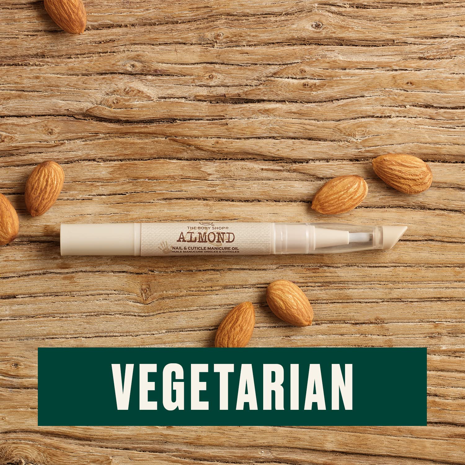 The Body Shop Almond Nail & Cuticle Oil Pen - 2-in-1 Nail Conditioner & Cuticle Softener - 0.06 oz - Perfect for At-Home Manicures & Dry Skin Care