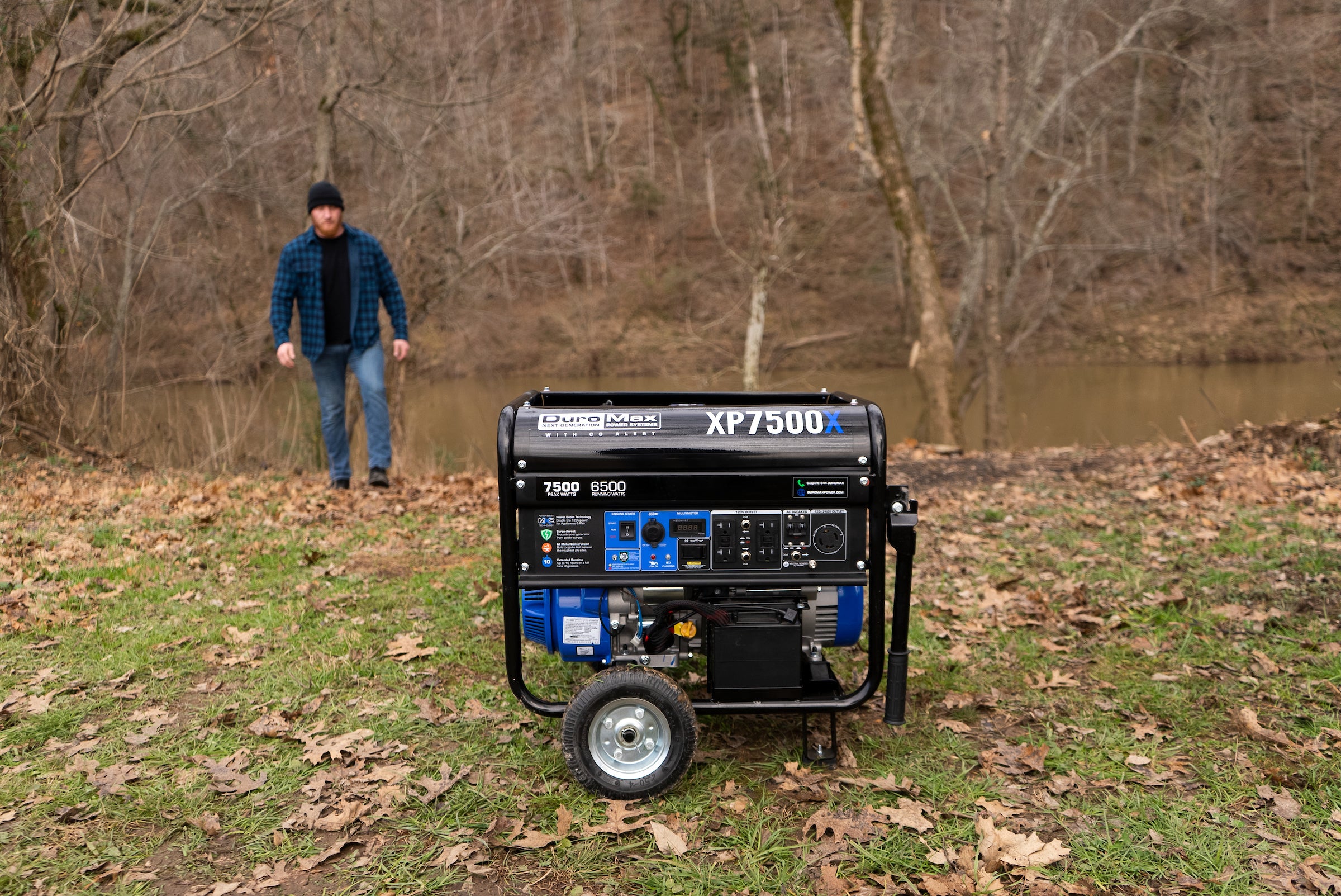 7,500 Watt Portable Gasoline Generator with CO Alert - Reliable Backup Power for Home, Camping & Outdoor Emergencies