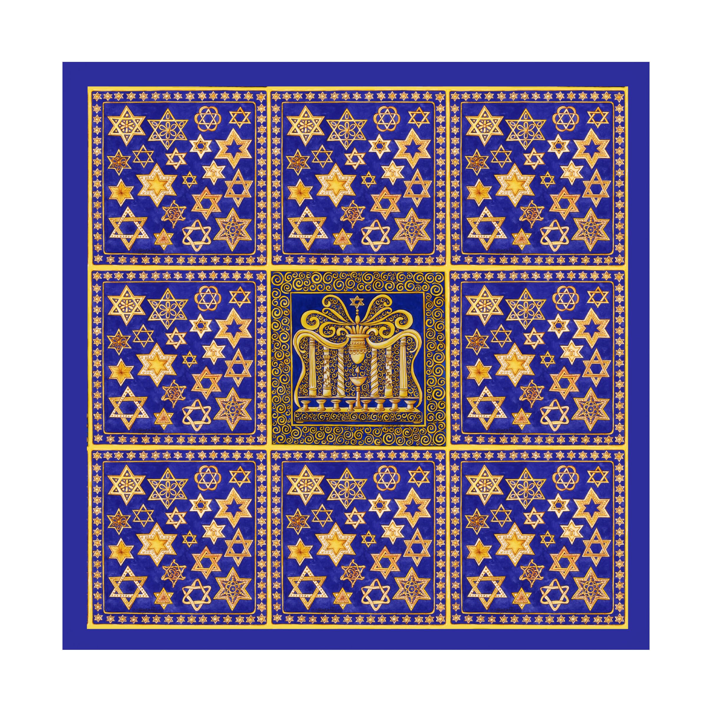 Trademark Fine Art 'Hanukah Wrap' Canvas Art by Andrea Strongwater - Jewish Holiday Decor, Hanukkah Gift Idea for Home & Office Wall Decor