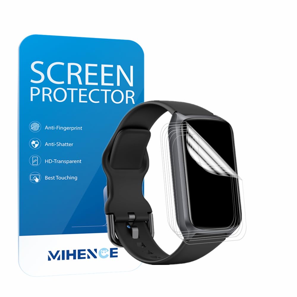 Amzhero Runfit D26 Screen Protector 6-Pack - HD Clear TPU Film for 1.47'' Fitness Tracker | Full Coverage Anti-Scratch Protection | Perfect for Running, Gym & Daily Activity Tracking