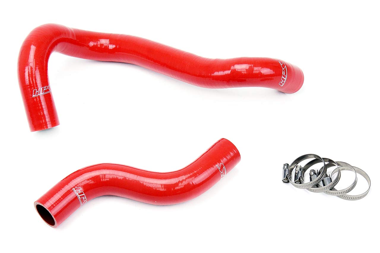 HPS 57-1451-RED Silicone Radiator Hose Kit - High Performance Coolant Hose Replacement for Improved Engine Cooling - Perfect for Car, Truck & SUV Upgrades