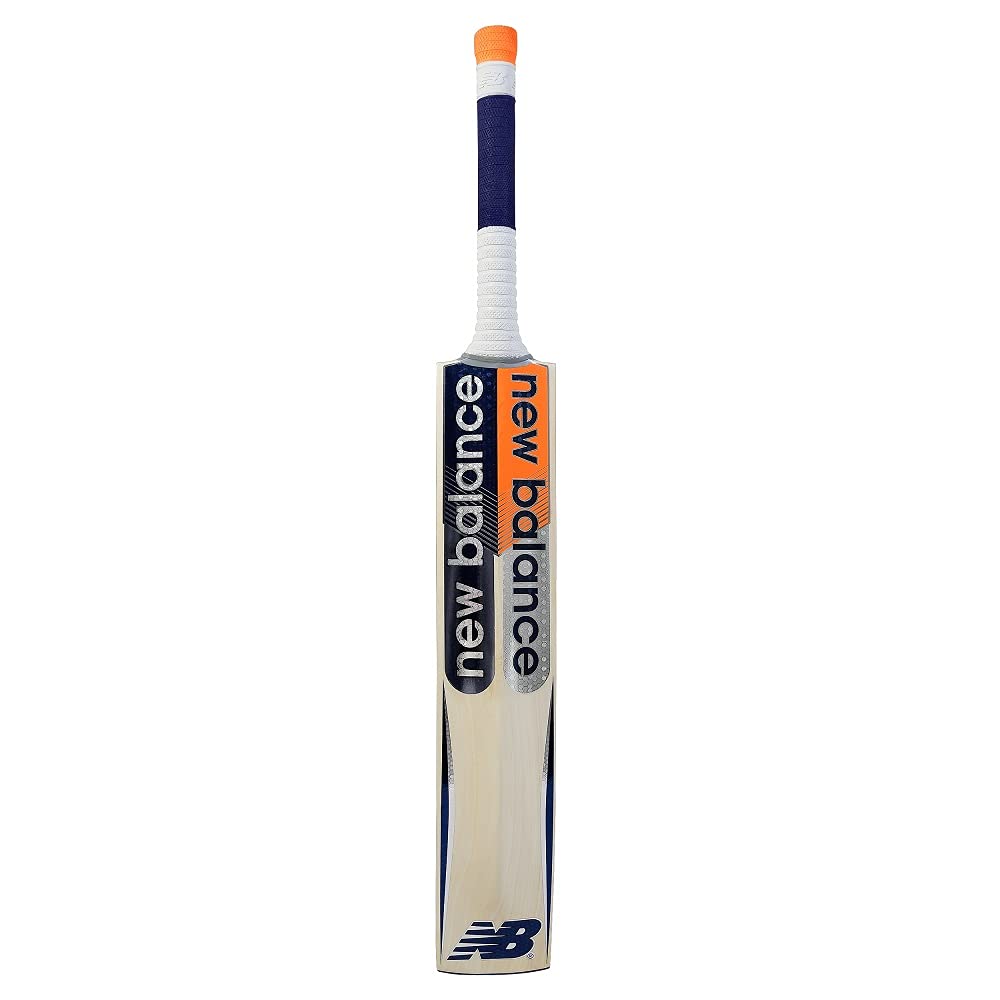 New Balance DC-570 English Willow Cricket Bat - Full Size Professional Cricket Bat with Protective Cover (Multicolor) - Perfect for Cricket Matches, Training & Backyard Practice