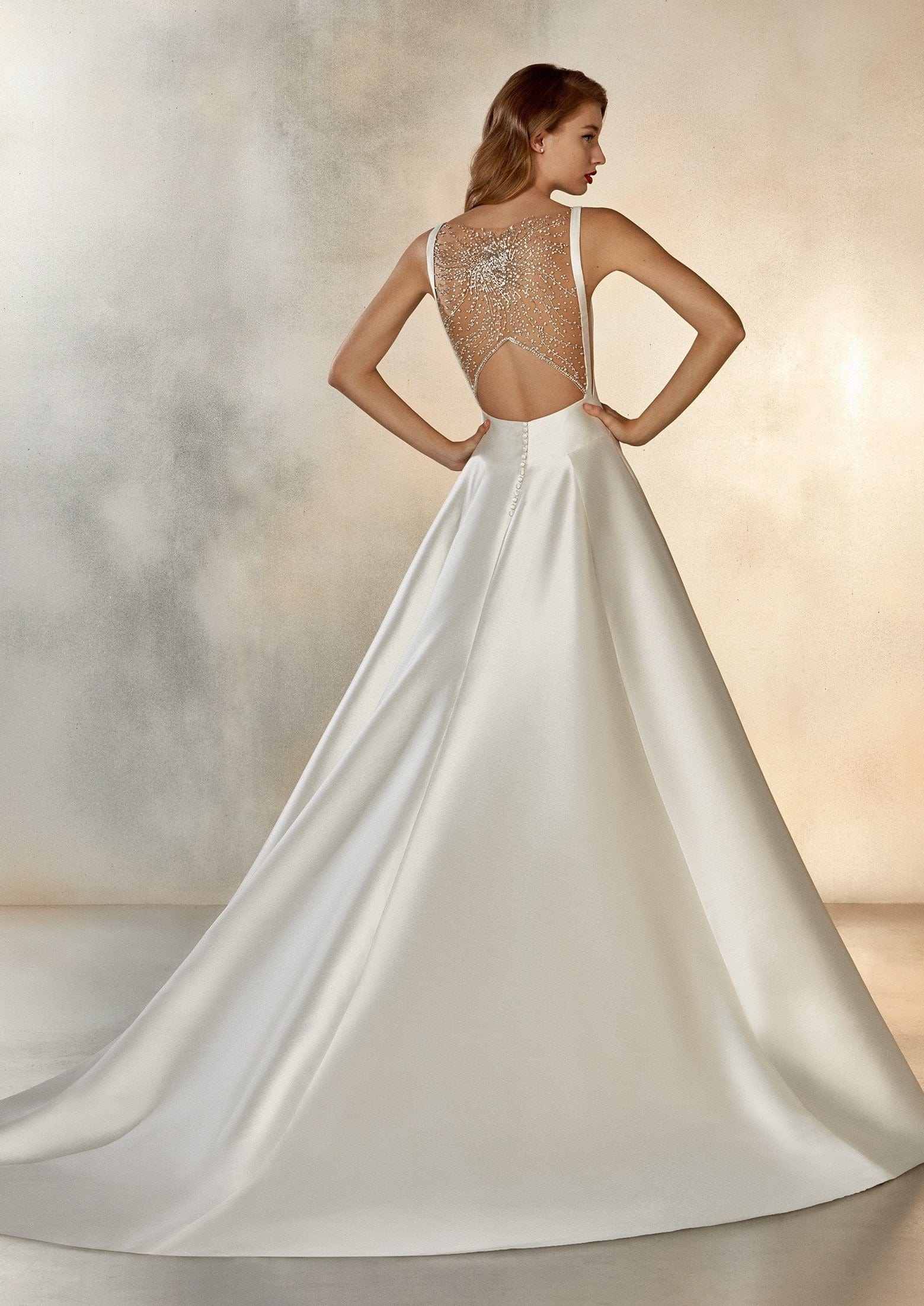 Atelier Pronovias Morning Wedding Dress - Size 10 | Elegant Bridal Gown for Church Ceremony & Romantic Outdoor Weddings