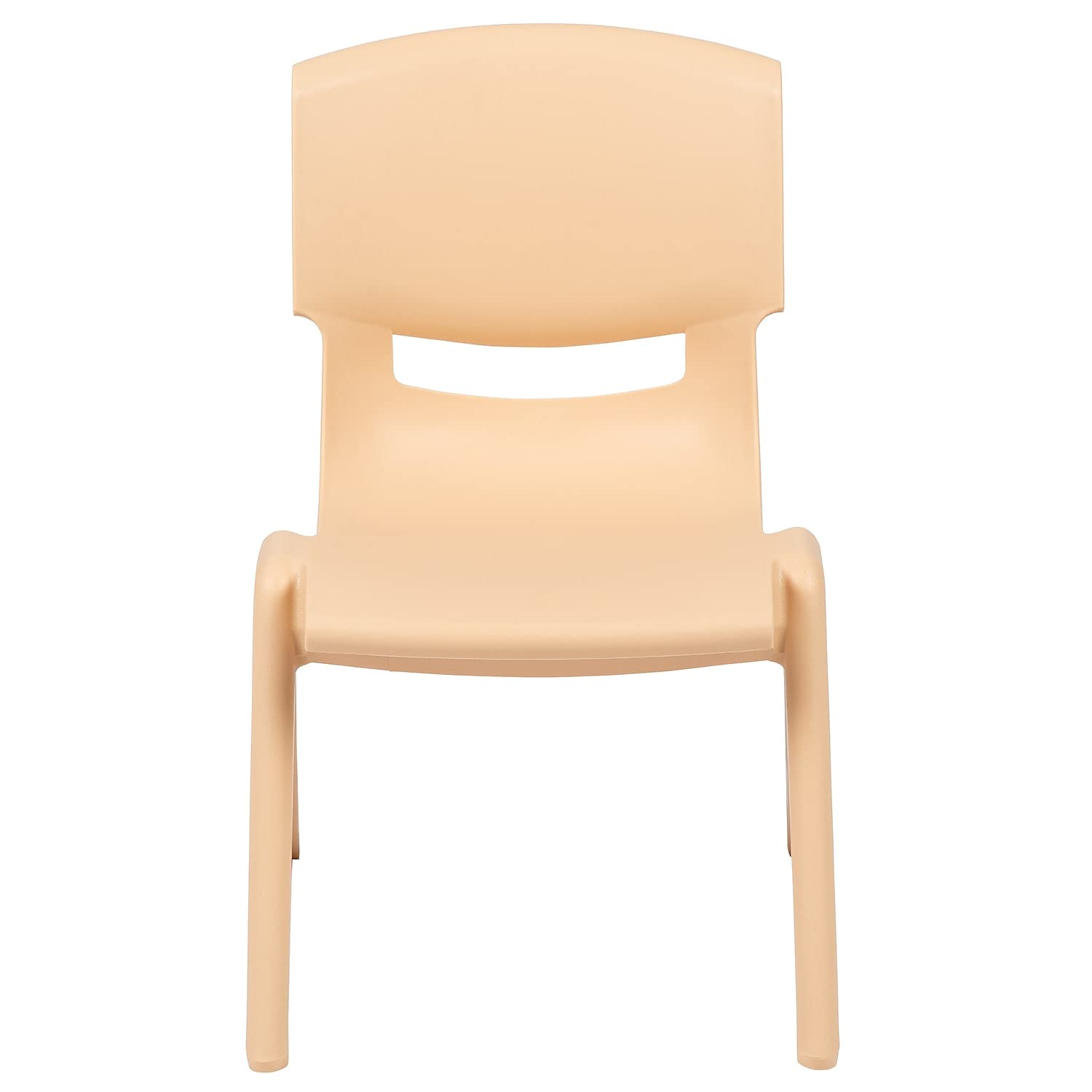 Flash Furniture Whitney 10-Pack Natural Plastic Stackable School Chairs - 10.5