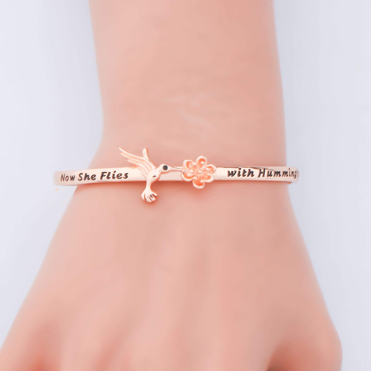 Hummingbird Memorial Bracelet - Sympathy Gift for Her - Bereavement Jewelry for Comfort & Healing