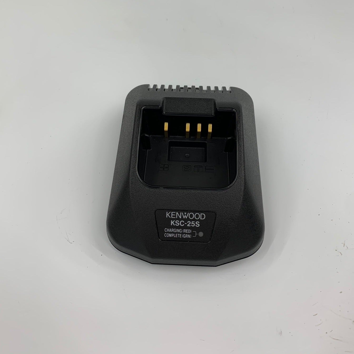 Kenwood KSC 25S Single Radio Charger with Power Supply - Fast Charging Station for Two-Way Radios - Perfect for Security, Construction & Emergency Communications